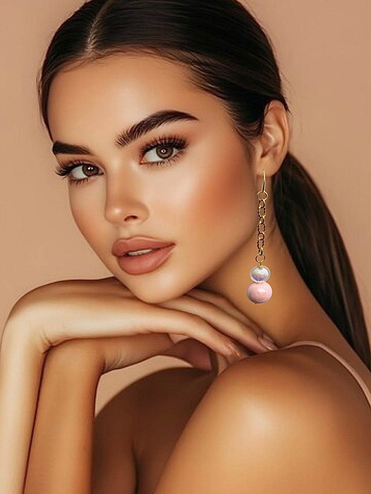 SILKY PINK EARRINGS