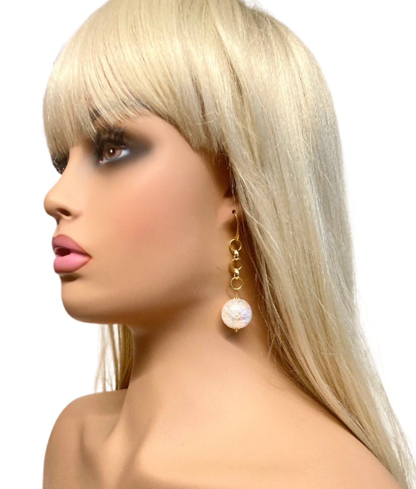 CRYSTAL PINK EARRINGS