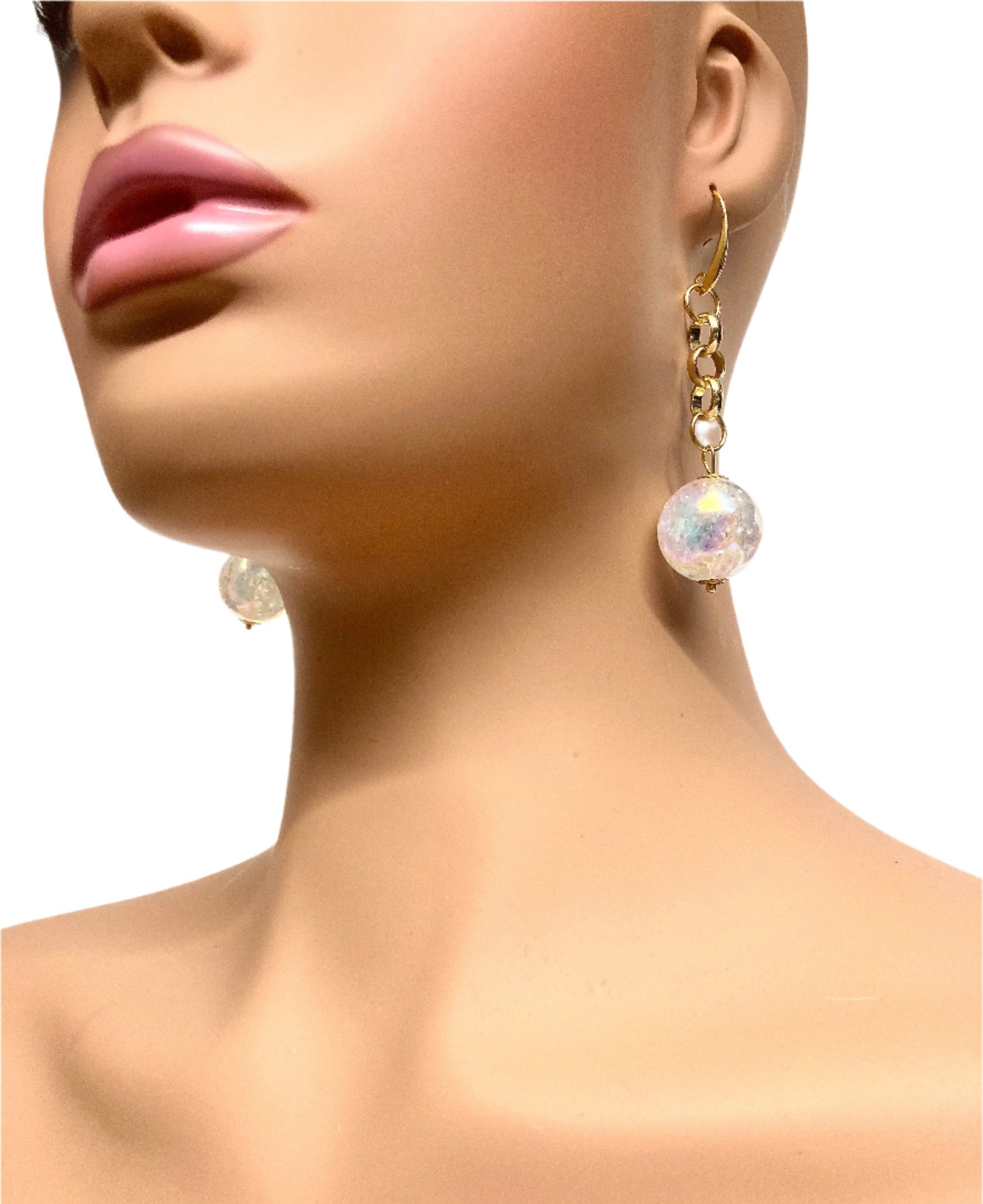 CRYSTAL PINK EARRINGS