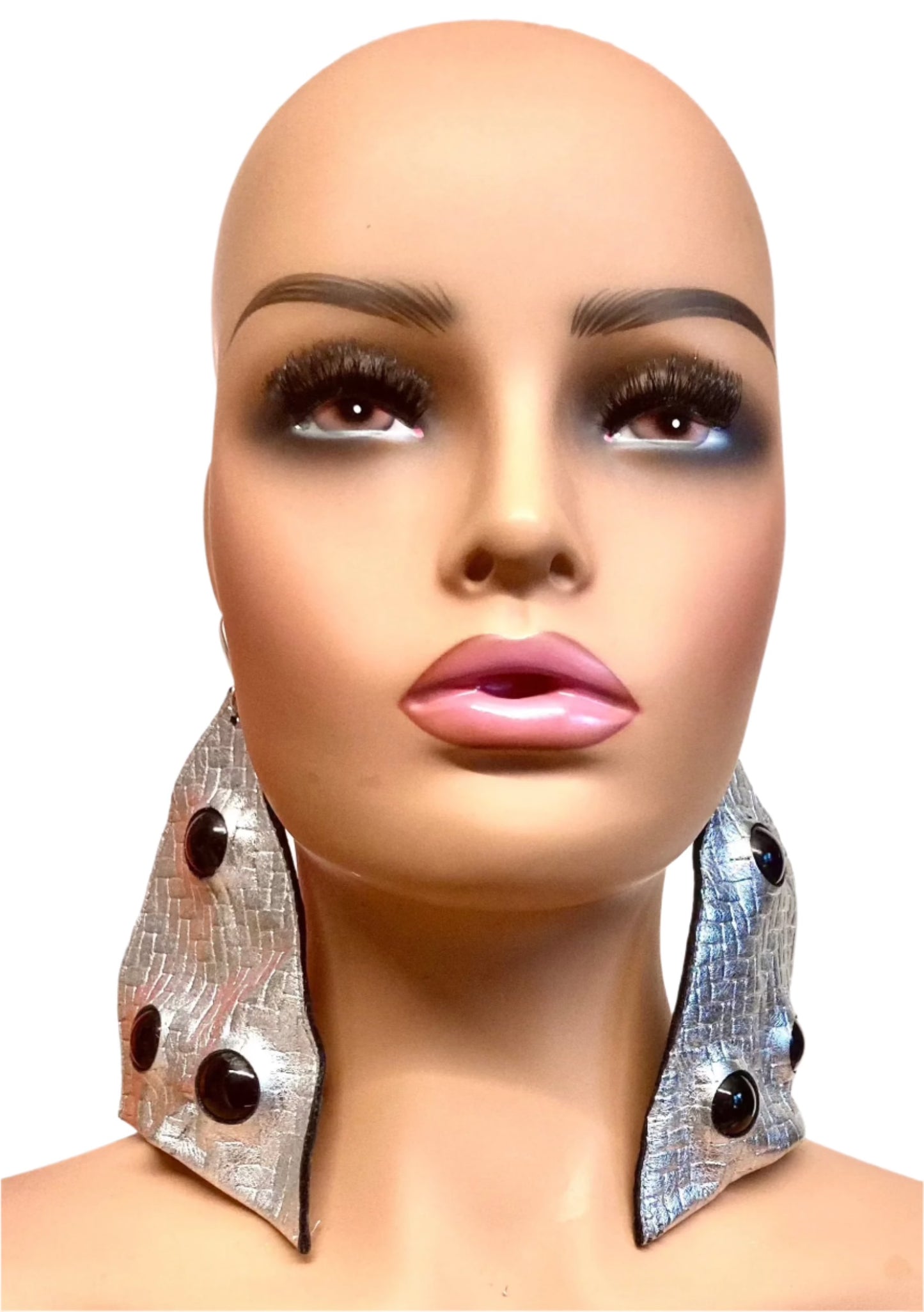 SILVA LEATHER UFO EARRINGS