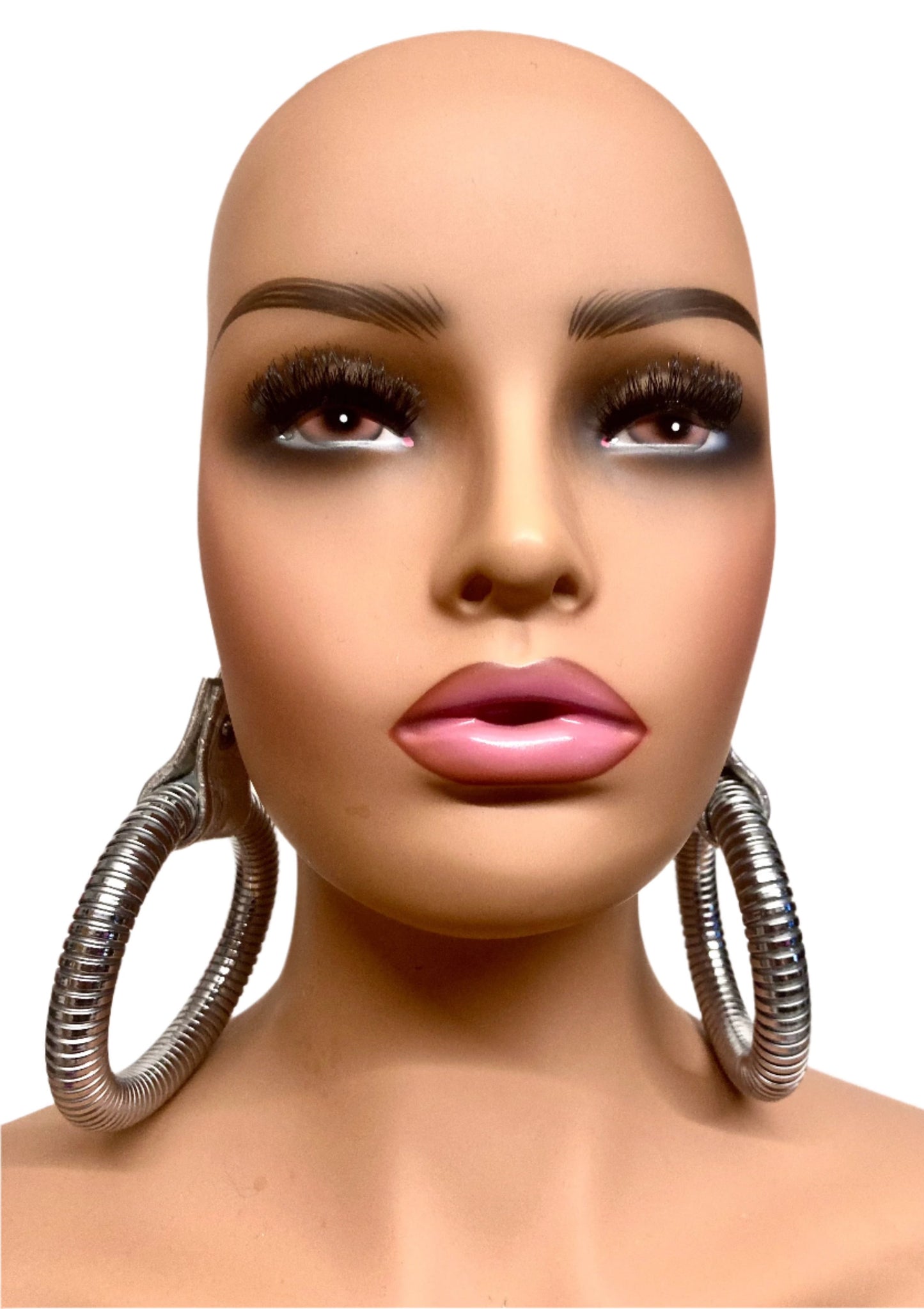 SILVER LEATHER METALICO EARRINGS
