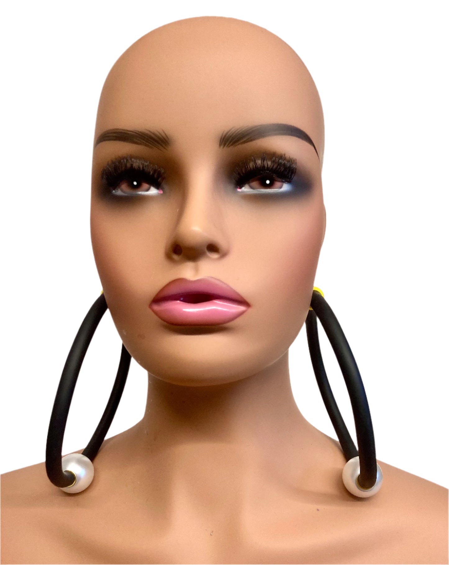 LATEX SUN & MOON EARRINGS
