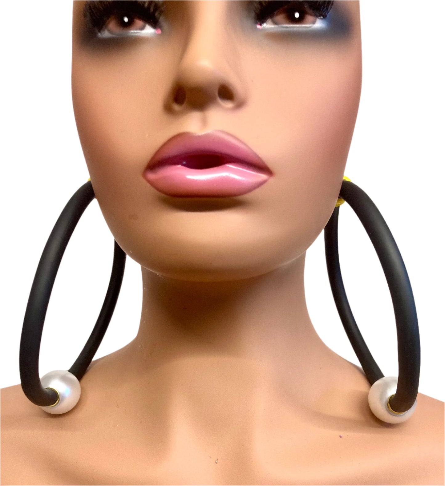 LATEX SUN & MOON EARRINGS