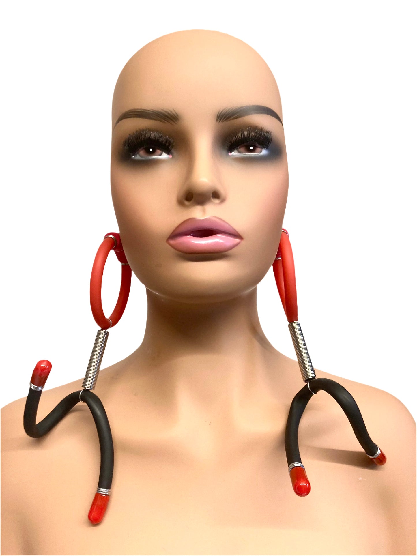 LATEX HUMANOID EARRINGS