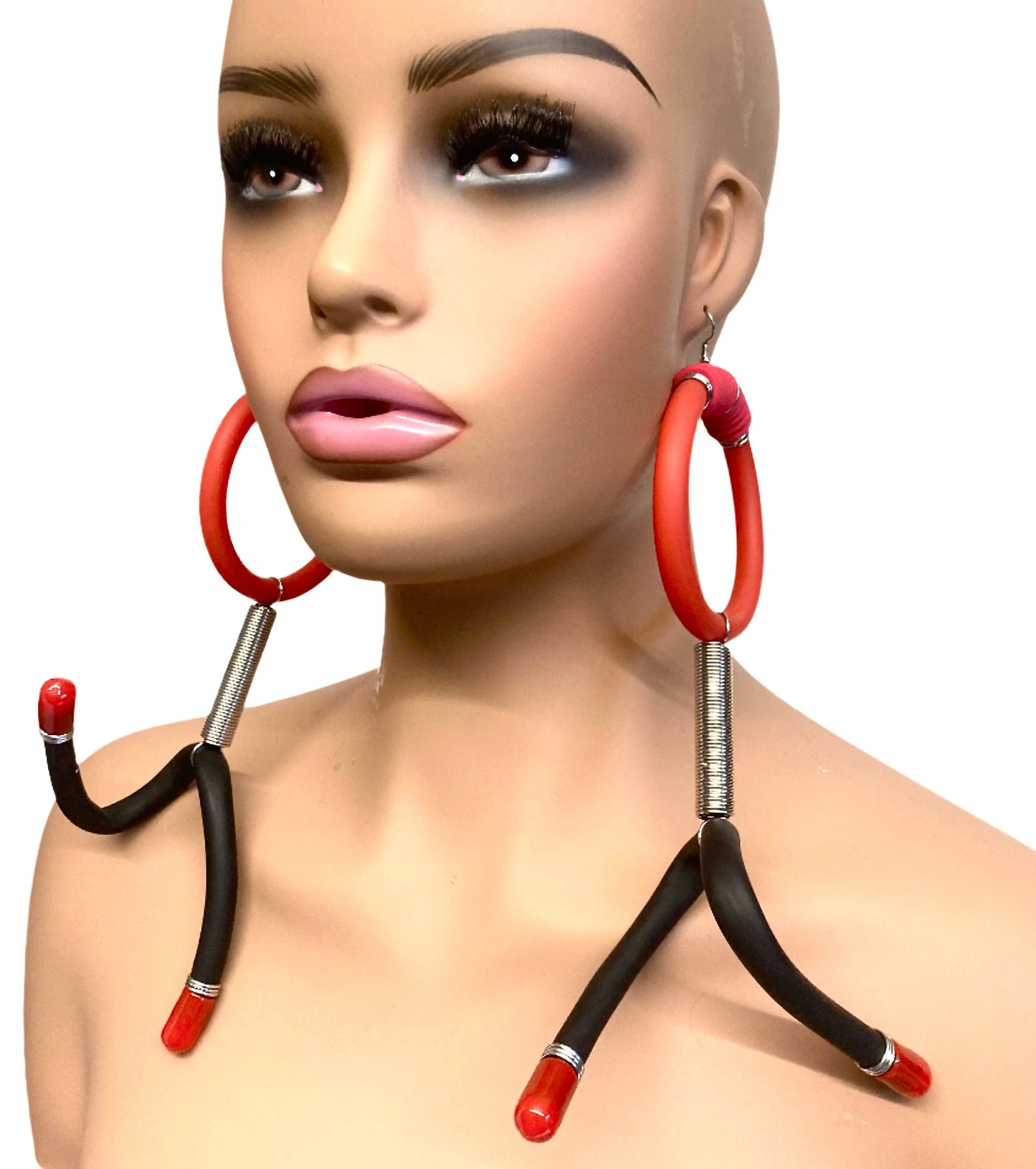 LATEX HUMANOID EARRINGS