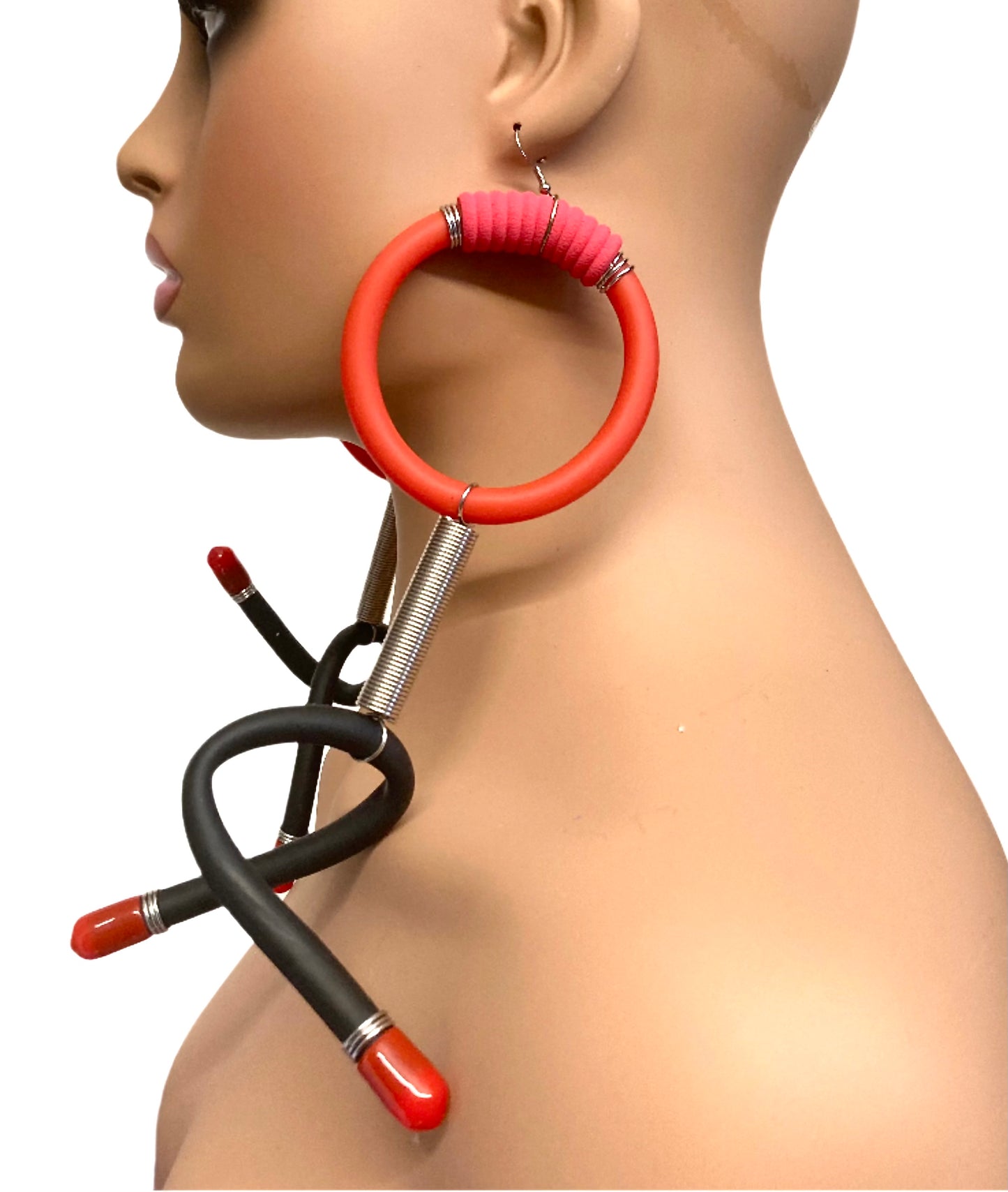 LATEX HUMANOID EARRINGS