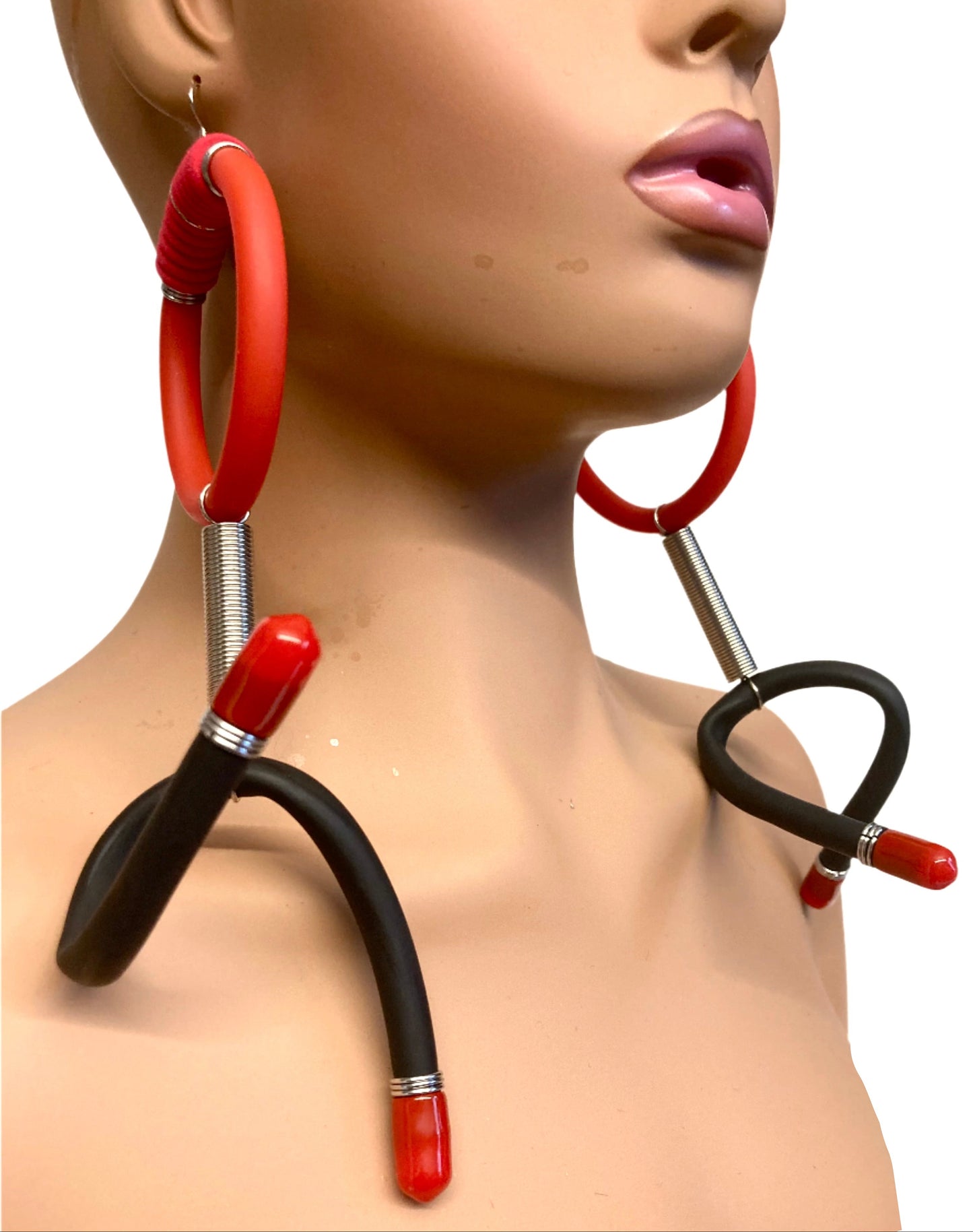 LATEX HUMANOID EARRINGS