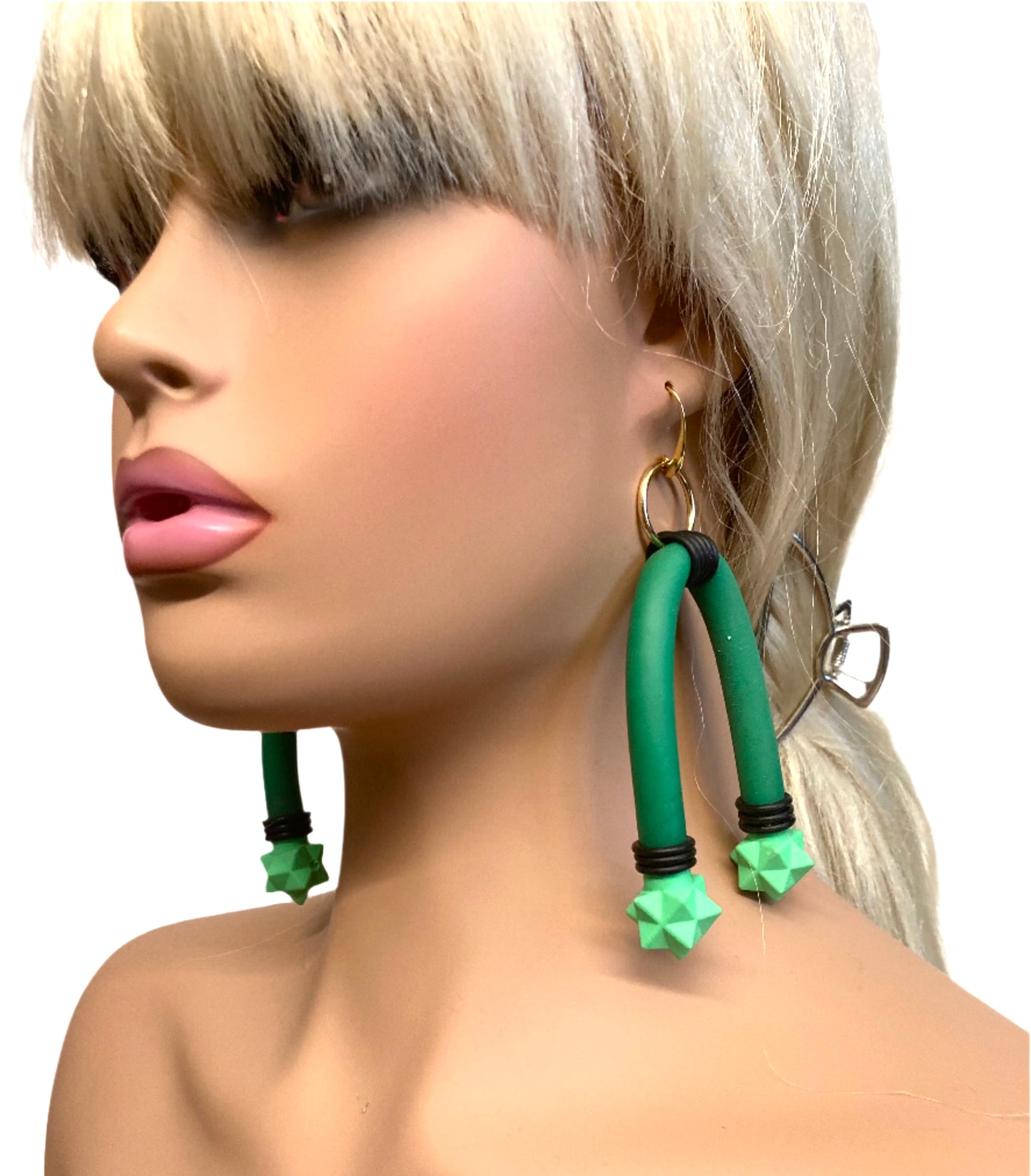 LATEX GREENXX EARRINGS