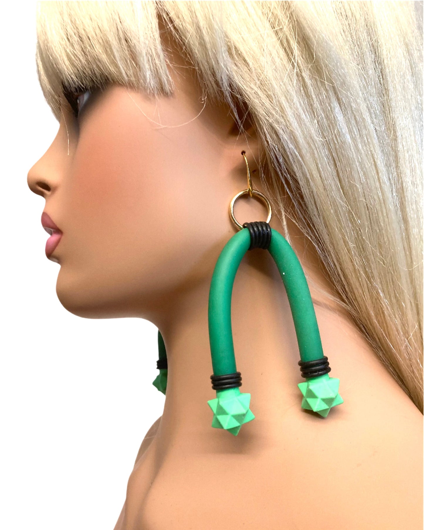LATEX GREENXX EARRINGS