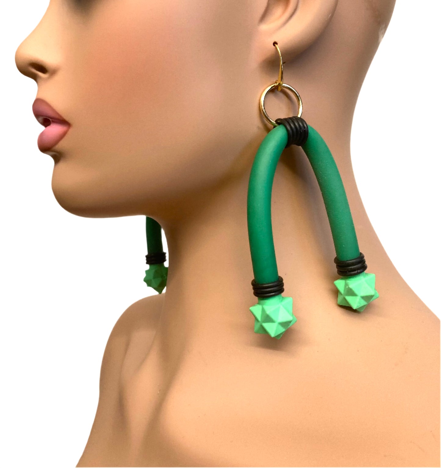 LATEX GREENXX EARRINGS