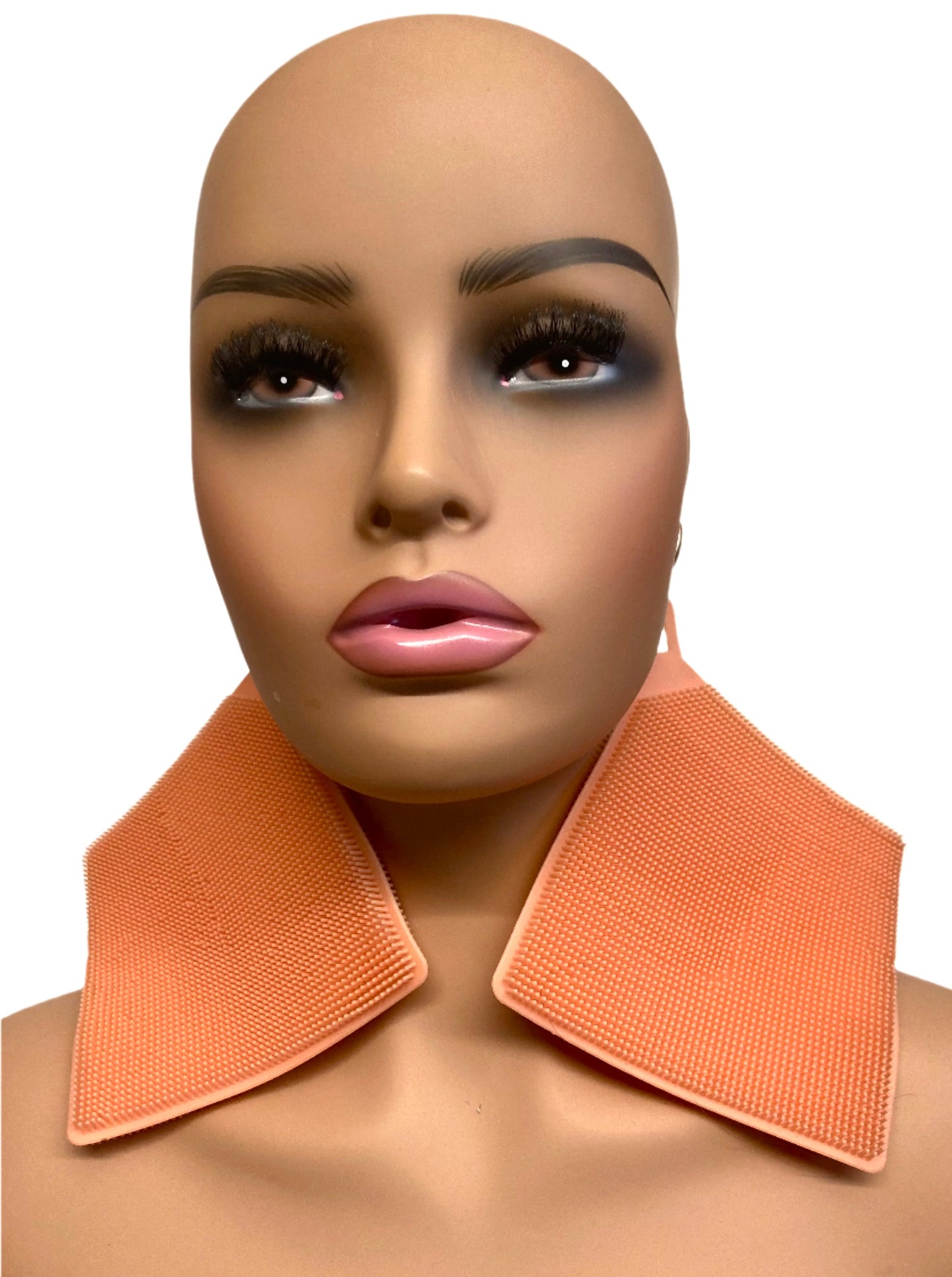TANGERINA SPIKY RUBBER EARRINGS