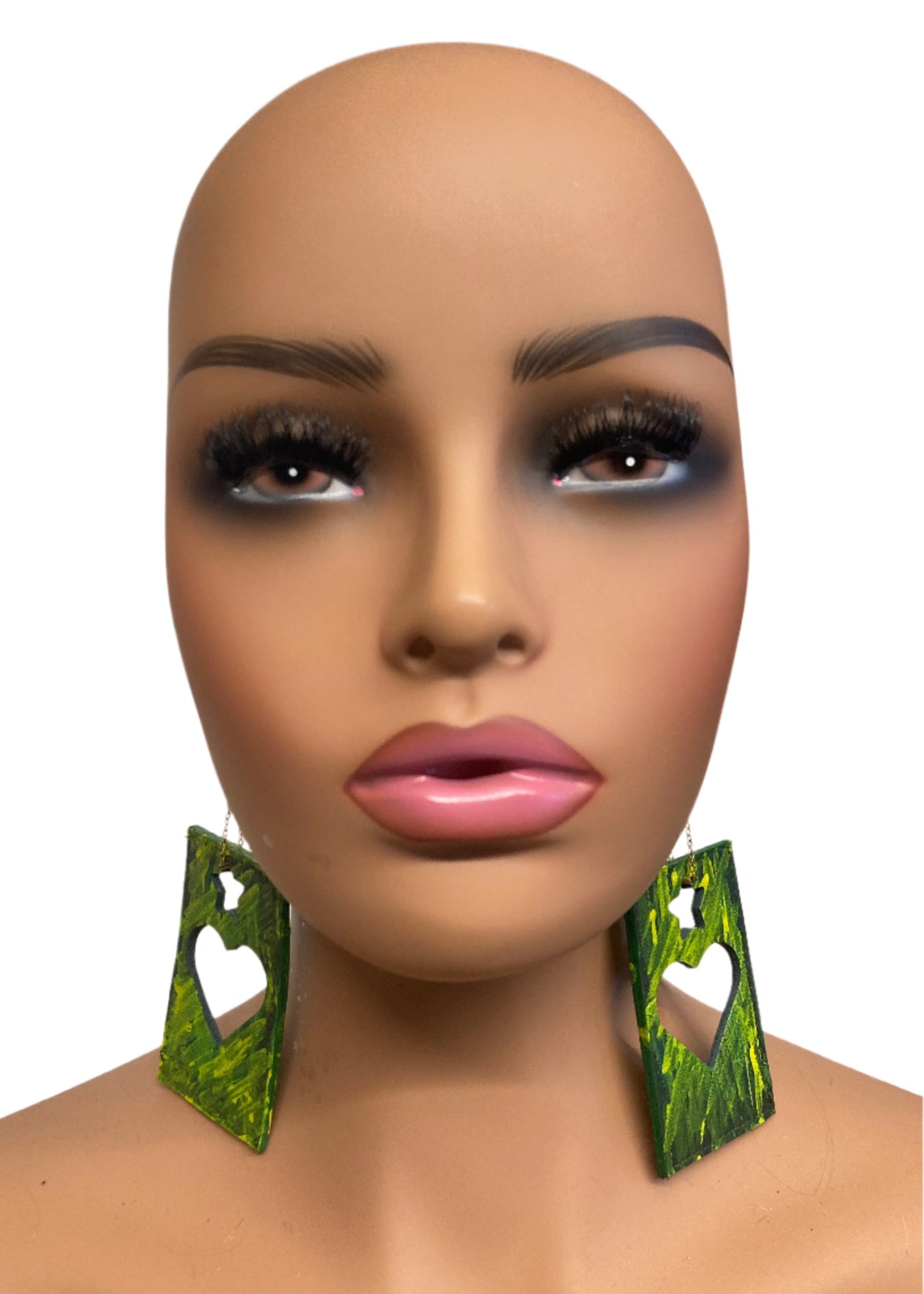GREEN HEARTSTAR EARRINGS