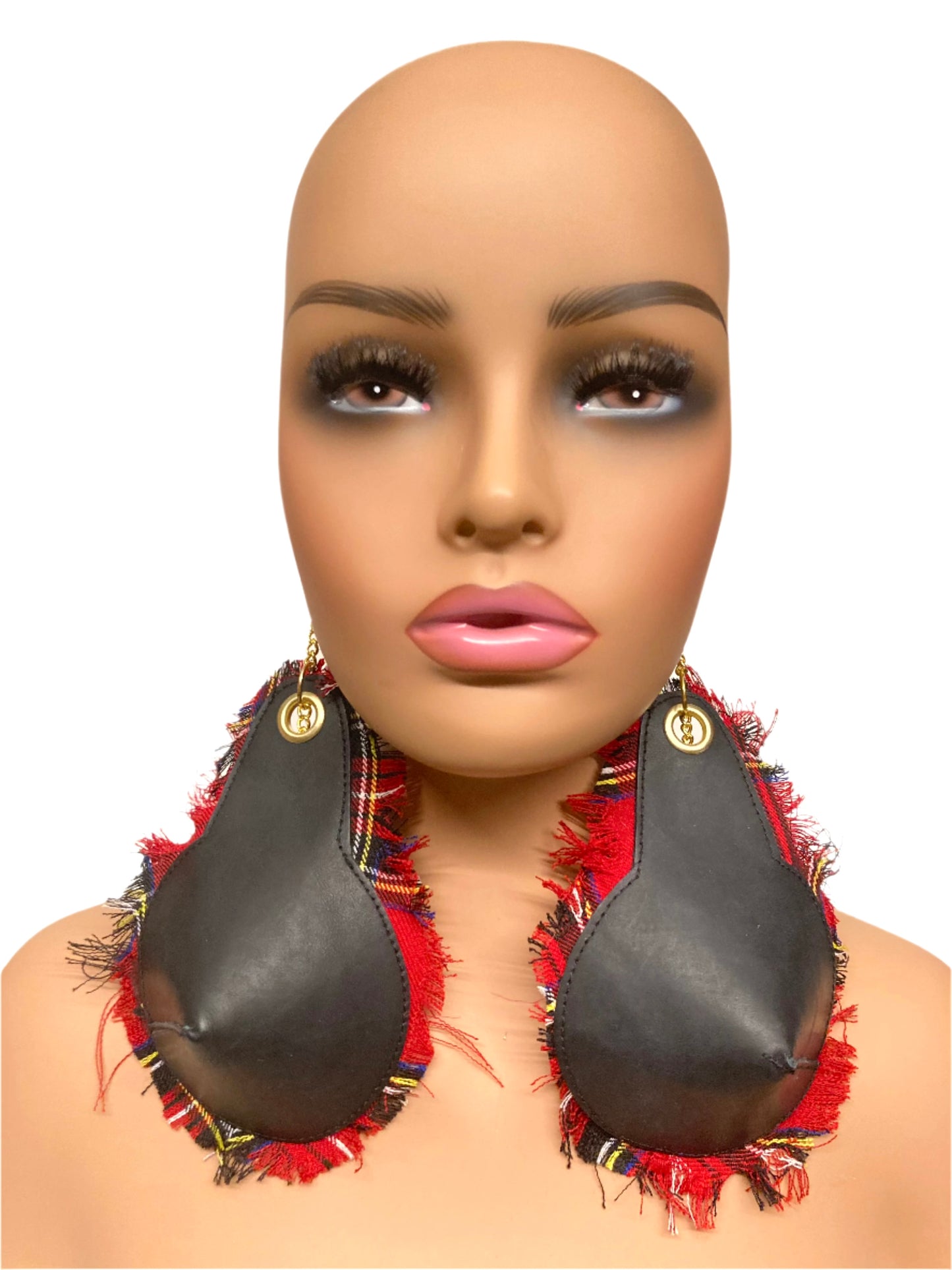 PLATT PUNK LEATHER EARRINGS