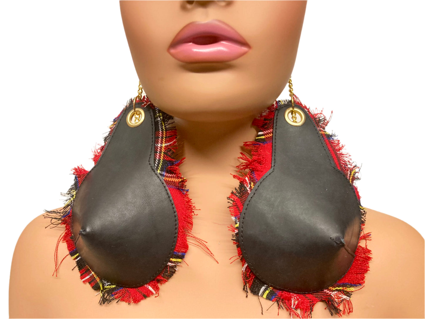 PLATT PUNK LEATHER EARRINGS