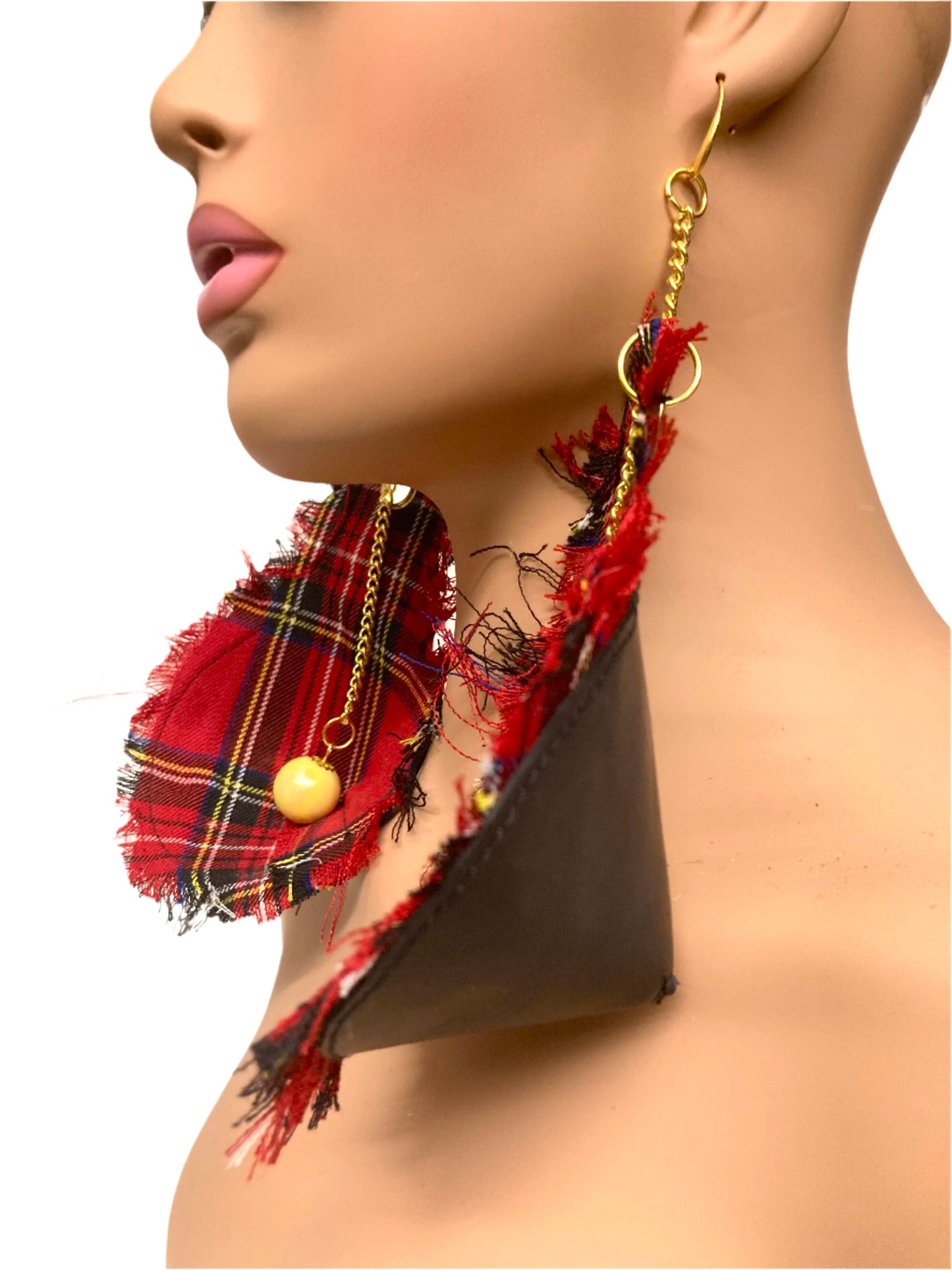 PLATT PUNK LEATHER EARRINGS