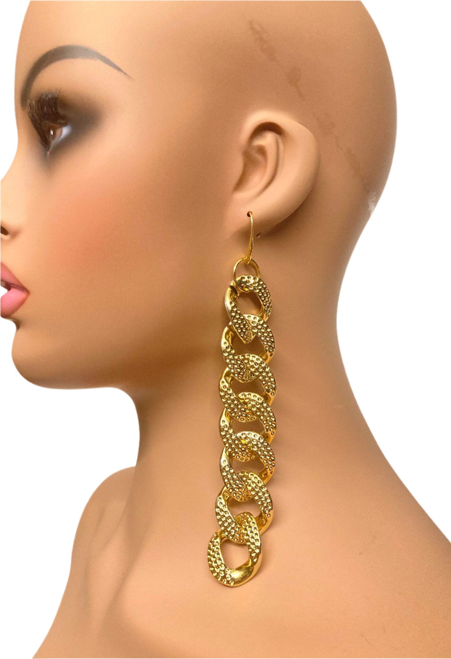 BLINGY BLINGY GOLD SNAKE EARRINGS