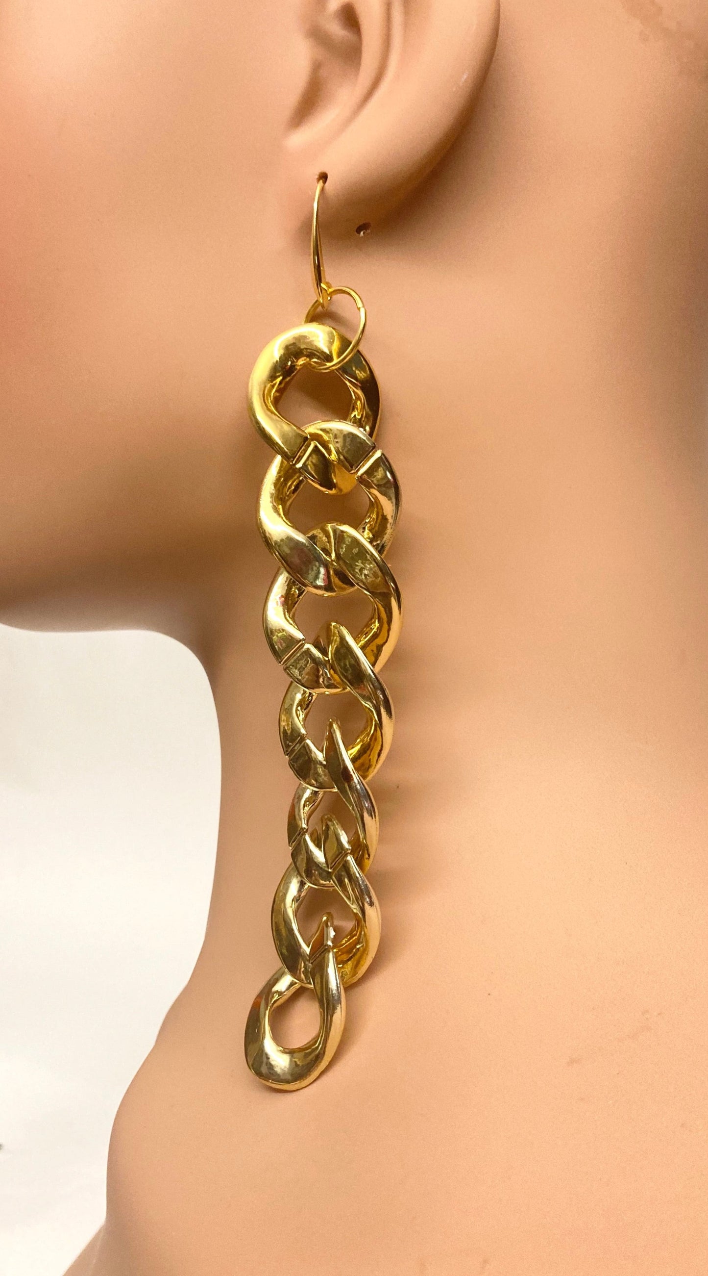 BLINGY BLINGY GOLD SNAKE EARRINGS