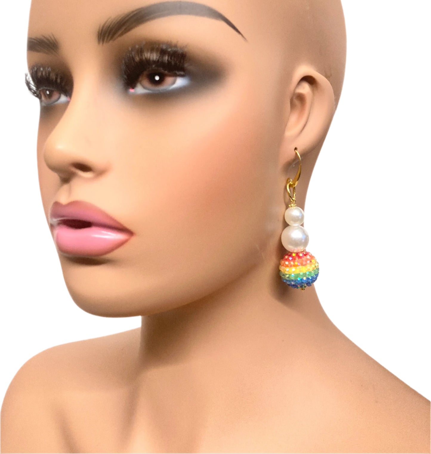RAINBOW BALL EARRINGS