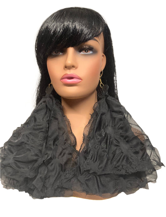 BLACK GOWN COUTURE EARRINGS