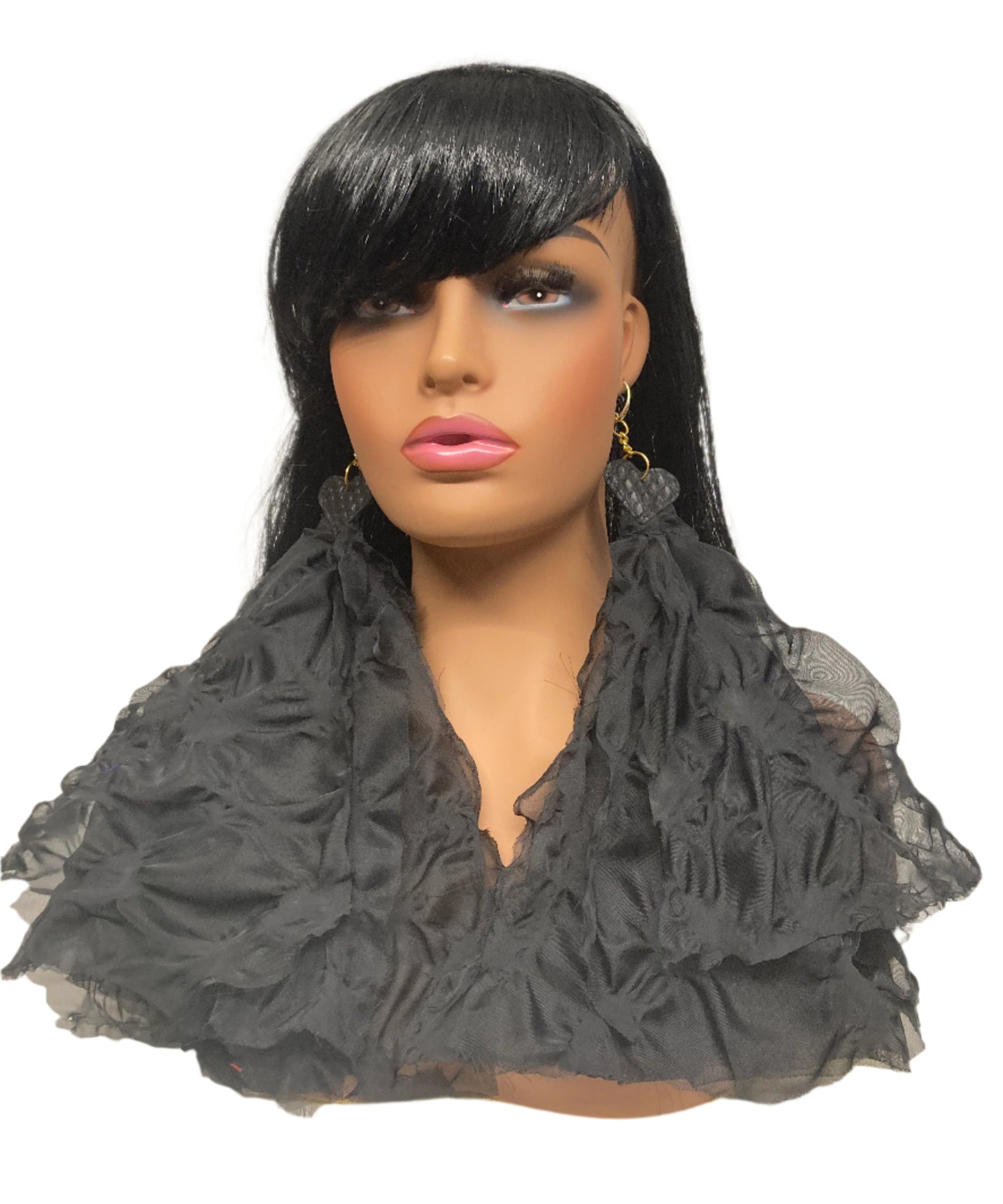 BLACK GOWN COUTURE EARRINGS