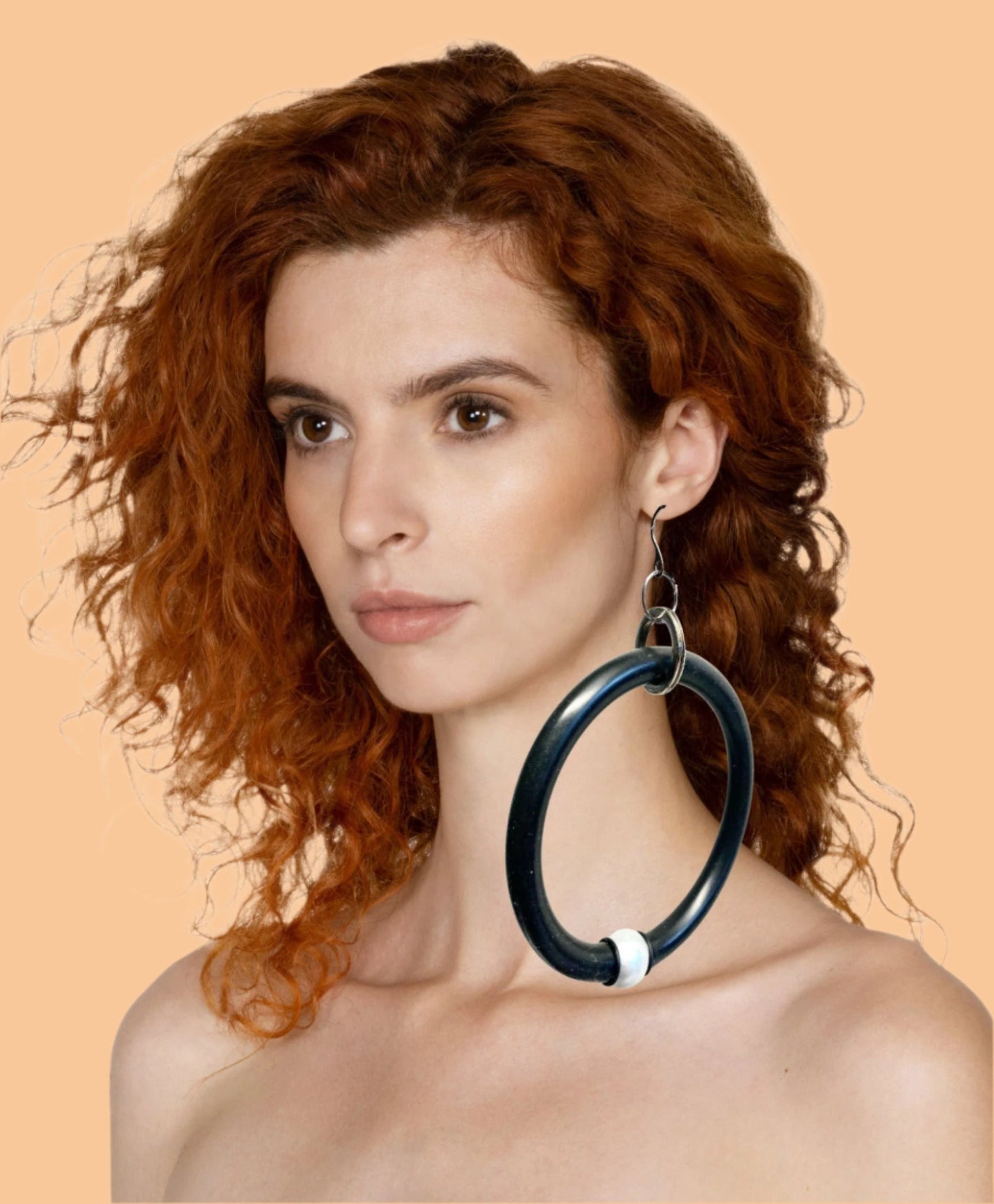 BLATEX HOOPXX WITH PEARL EARRINGS
