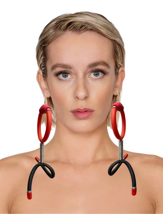 LATEX HUMANOID EARRINGS