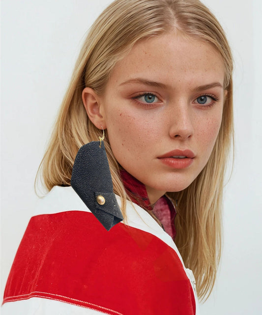 LEATHER SHINEST EARRINGS