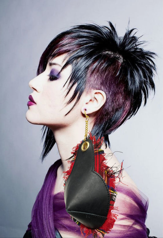 PLATT PUNK LEATHER EARRINGS