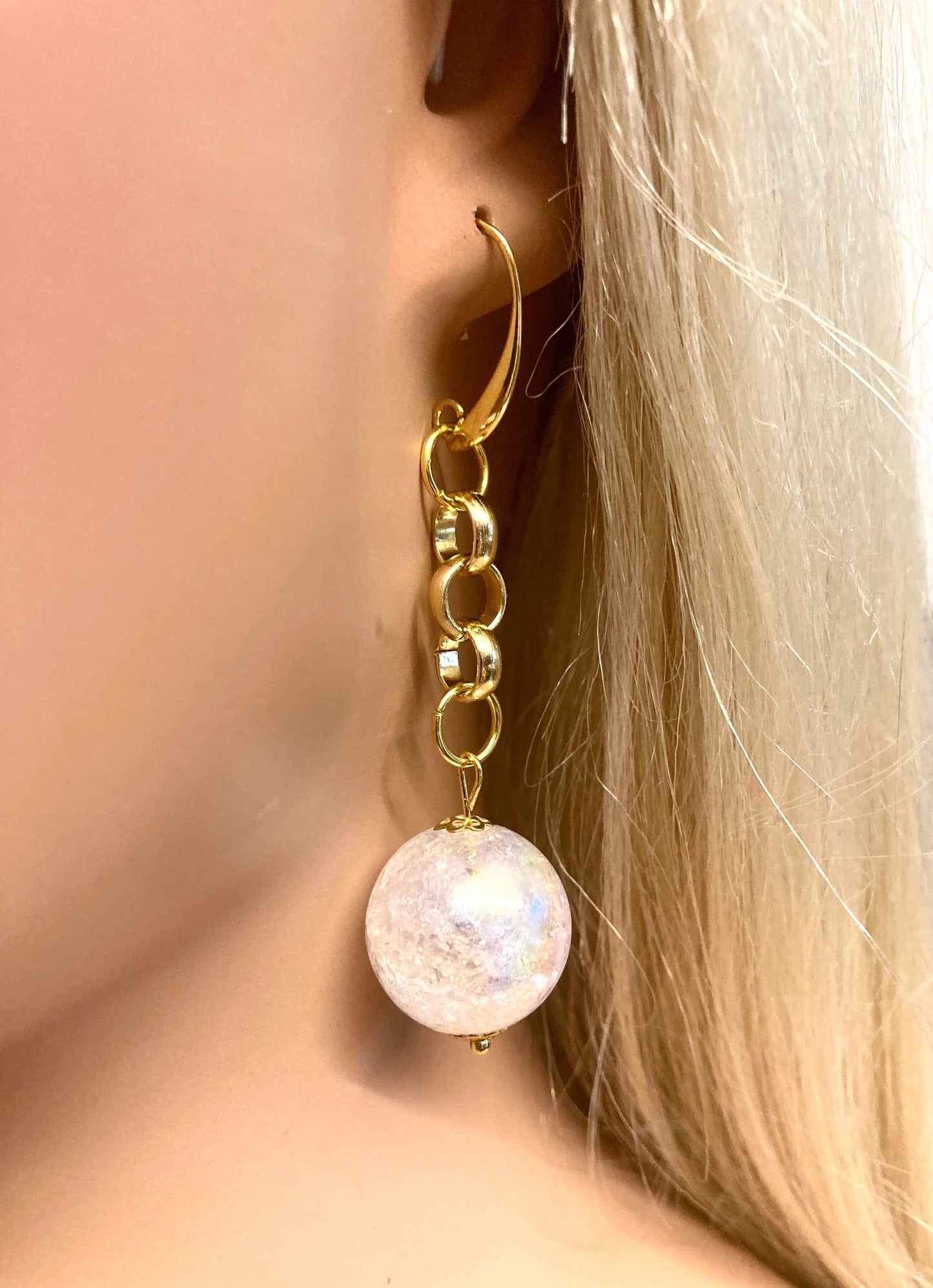 CRYSTAL PINK EARRINGS