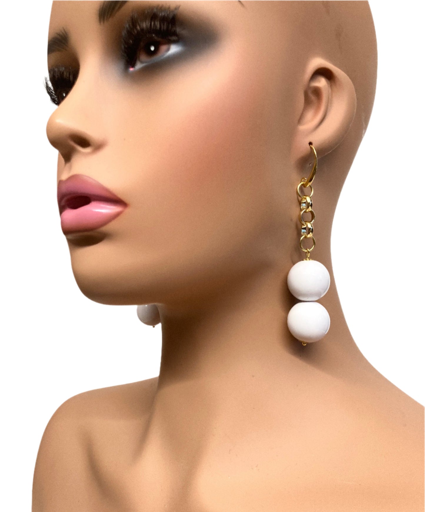 PURE WHITE CANDY EARRINGS