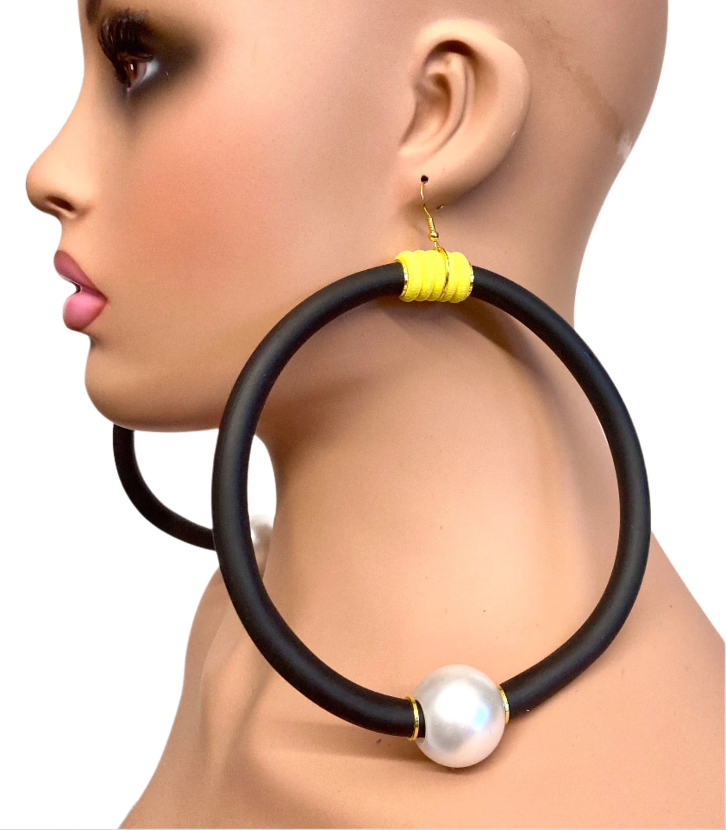 LATEX SUN & MOON EARRINGS