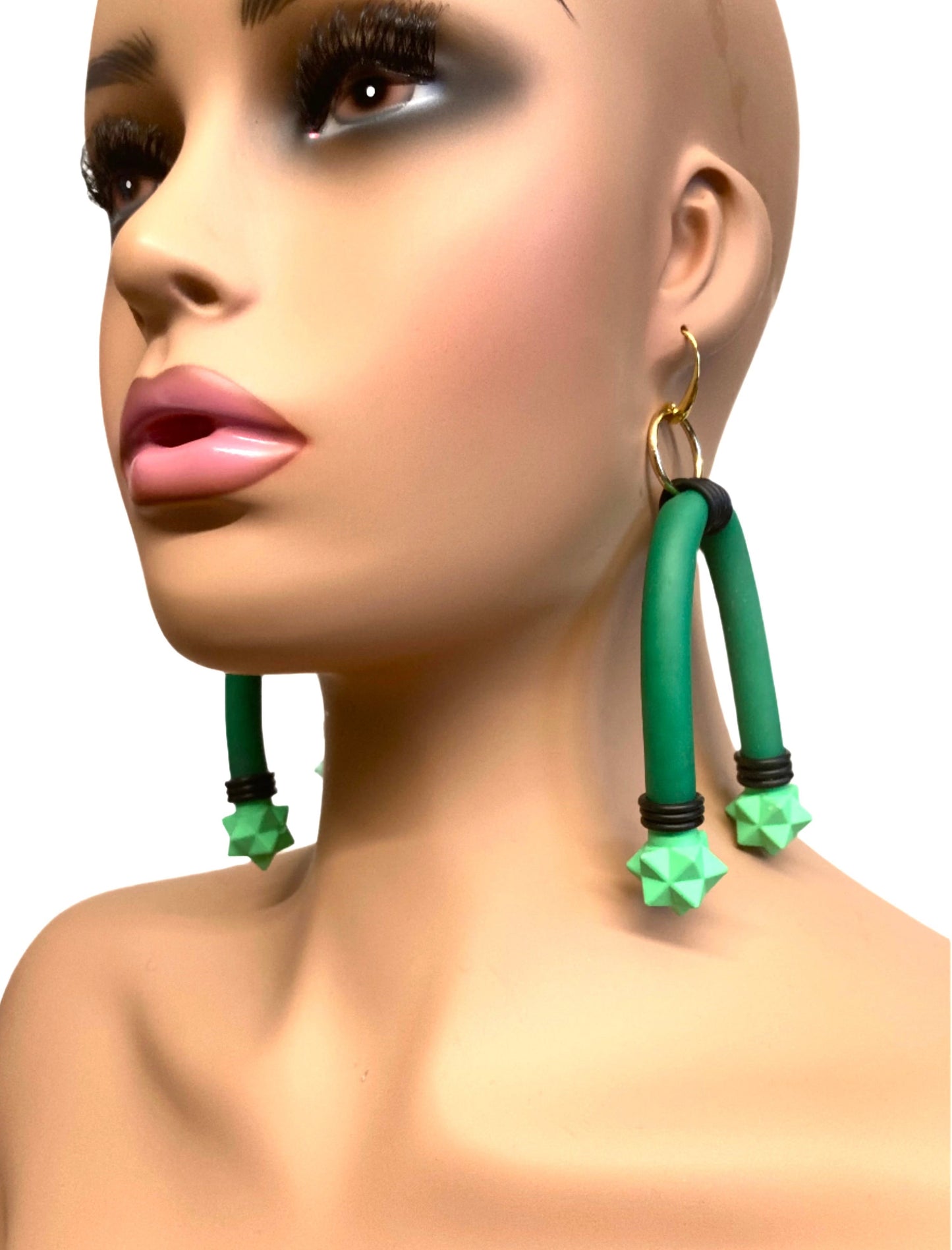 LATEX GREENXX EARRINGS