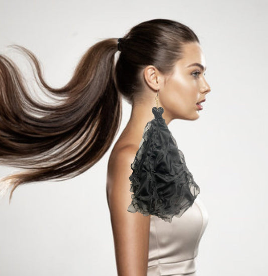 BLACK GOWN COUTURE EARRINGS